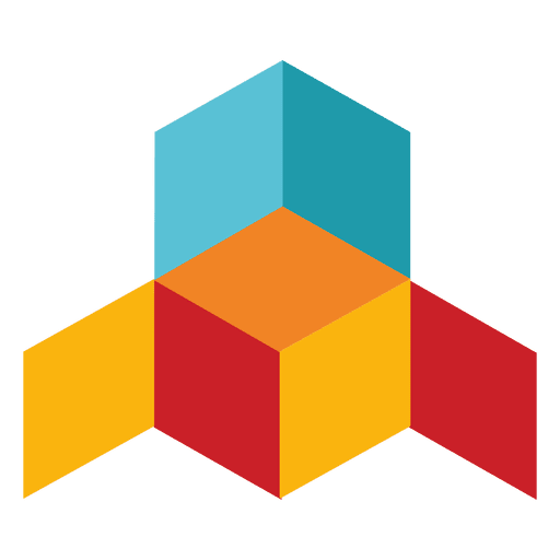 3d cubic triangle logo PNG Design