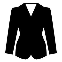 Icono de ropa blazer negro Diseño PNG