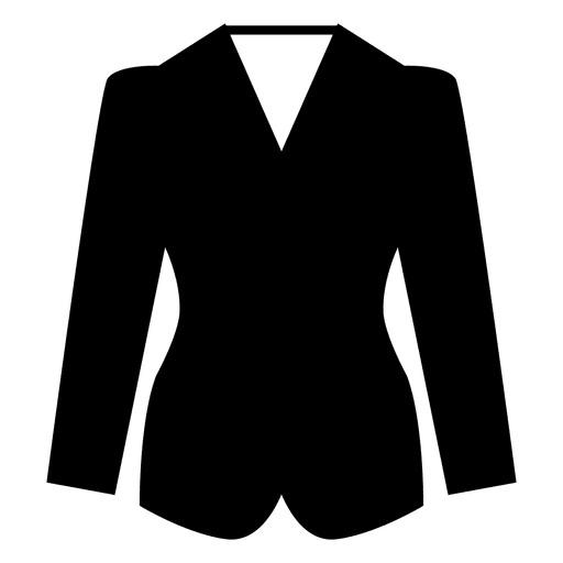 Icono de ropa blazer negro Diseño PNG