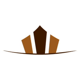 Icono de la ciudad de edificios marrones Diseño PNG