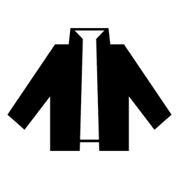 Flat black blazer clothing icon PNG Design