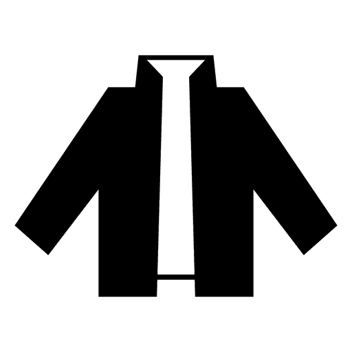 Icono de ropa blazer negro plano Diseño PNG