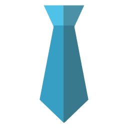 Flat blue tie clothing PNG Design