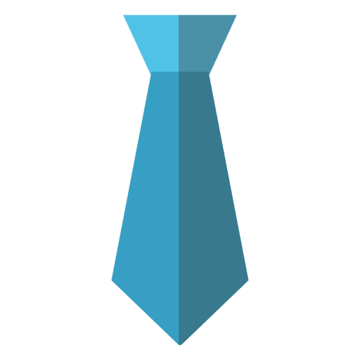 Corbata plana azul Diseño PNG