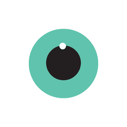 Flat eye icon PNG Design