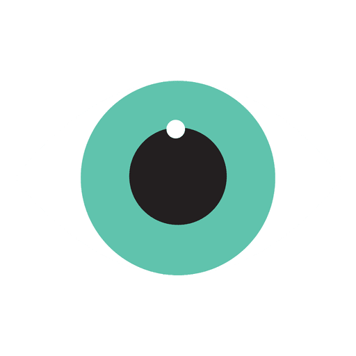 Flaches Auge Symbol PNG-Design