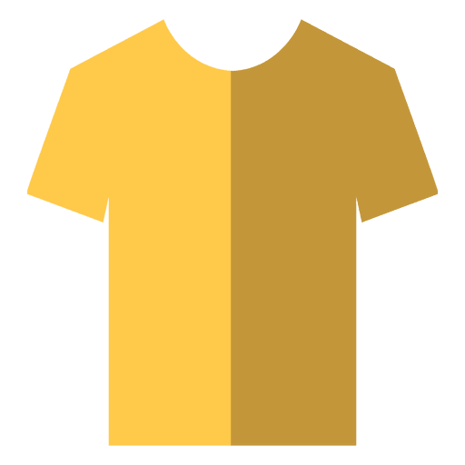 Flaches gelbes T-Shirt PNG-Design