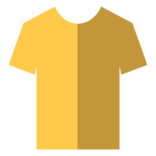 Flat yellow tshirt - Transparent PNG & SVG vector file