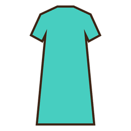 Ropa de vestir de trazo verde Diseño PNG