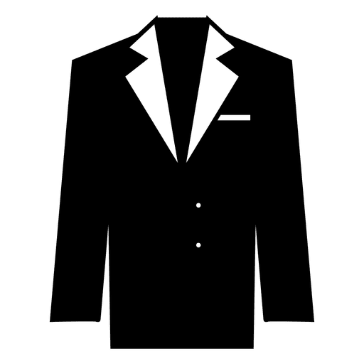 Icono de ropa de traje negro Diseño PNG