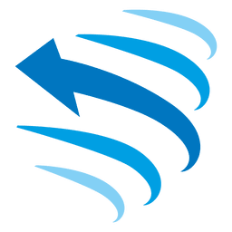 Pfeilsymbol für gekrümmte Linien PNG-Design