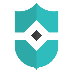 Escudo de emblema liso azul Transparent PNG