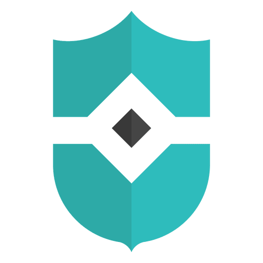 Flat blue emblem shield Transparent PNG Flat blue emblem shield Transparent PNG