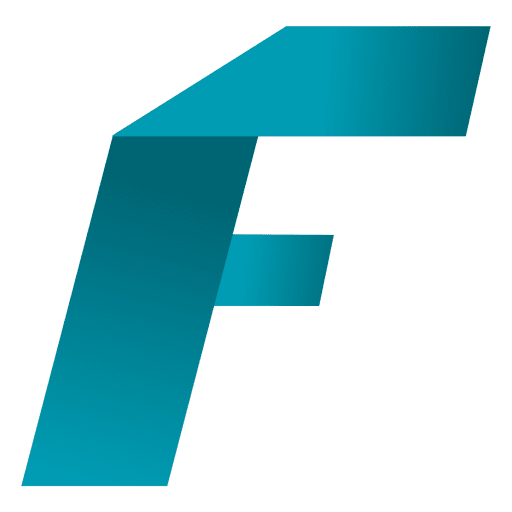 F letter origami isotype PNG Design
