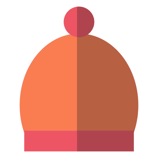 Sombrero plano naranja Diseño PNG