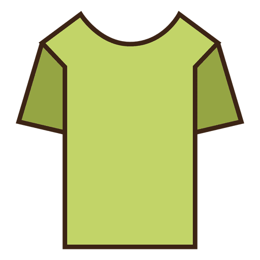 Ropa de camiseta de trazo verde Diseño PNG