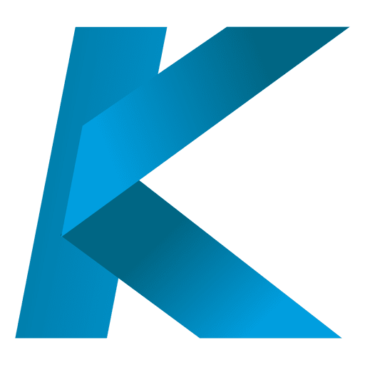 K letter origami isotype PNG Design