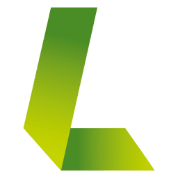 L letter origami isotype L letter origami isotype