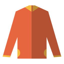 Orange flat sweater PNG Design
