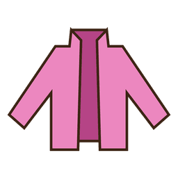 Icono de ropa chaqueta rosa trazo Diseño PNG