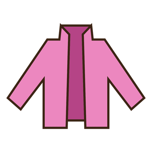 Ícone de roupas de blazer rosa com traço Desenho PNG