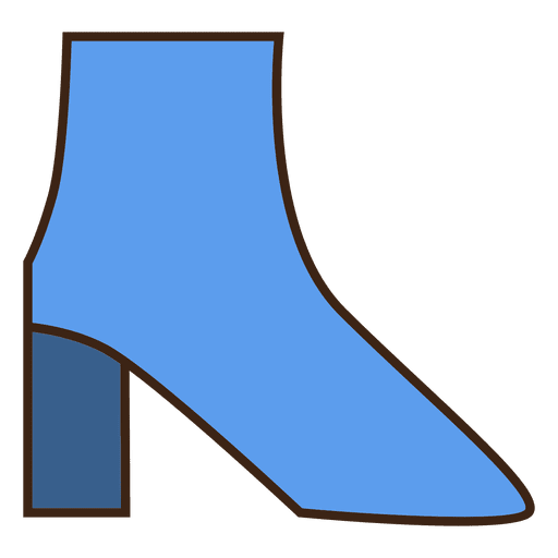 Blaue flache Stiefelkleidung PNG-Design