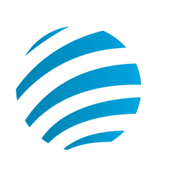 Blue stripes orbit icon PNG Design
