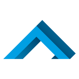 Icono de bienes raíces de triángulos azules Transparent PNG