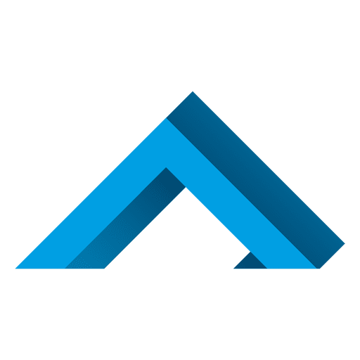 Blue triangles real estate icon PNG Design
