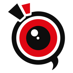 Camera lens marketing logo