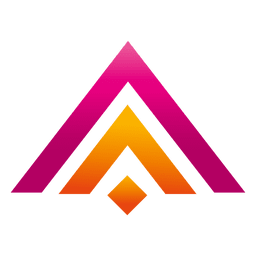 Logotipo de imóveis com triângulos coloridos Transparent PNG