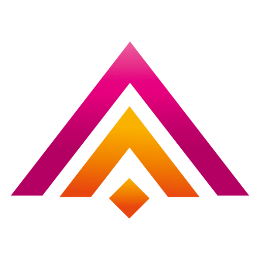 Logotipo de imóveis com triângulos coloridos Desenho PNG