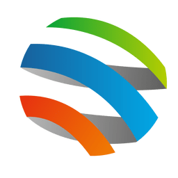 Colorido icono de órbita espiral 3d Diseño PNG