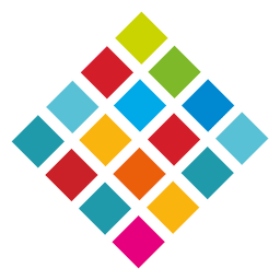 Colorful diamond cubes logo PNG Design