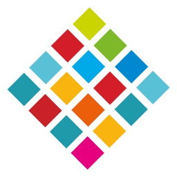 Logotipo de cubos de diamantes coloridos Transparent PNG