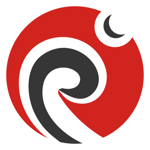 Logotipo de redemoinhos curvo