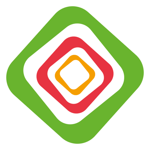 Diamant-Logo mit rechteckigen Strichen PNG-Design