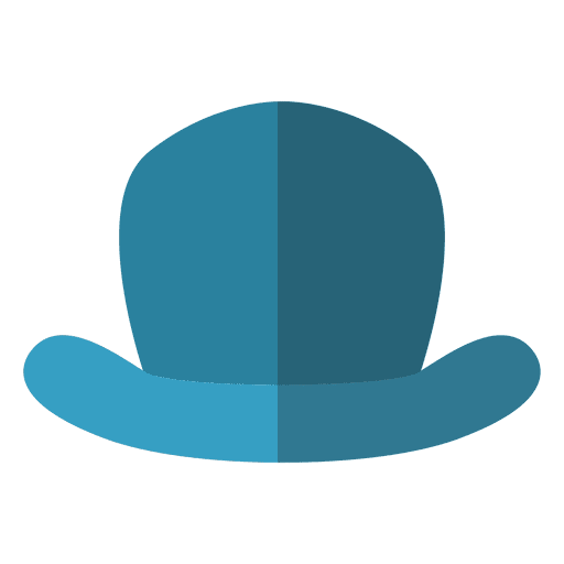 Flat blue hat PNG Design