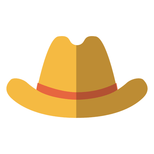 Sombrero de vaquero plano Diseño PNG