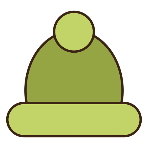Flat green hat PNG Design