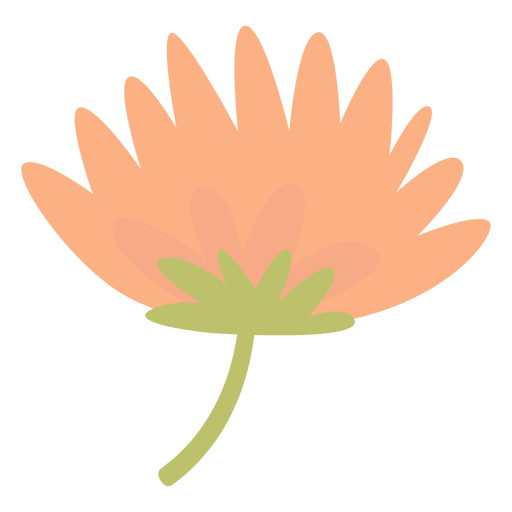 Doodle de flor pastel plana