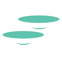 Cuenco de plato plano Diseño PNG