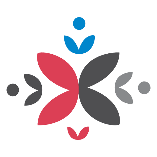 Logotipo colorido floral