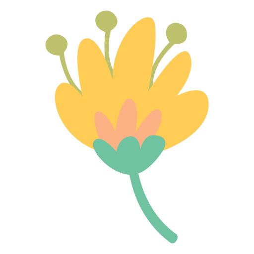 Icono de doodle de flor Diseño PNG