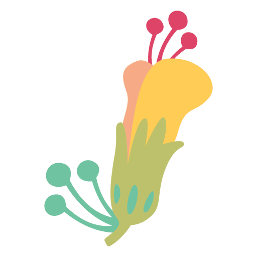 Ilustración de doodle de flor Diseño PNG