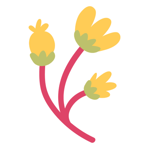 Planta de ilustraci?n de doodle de flor Diseño PNG