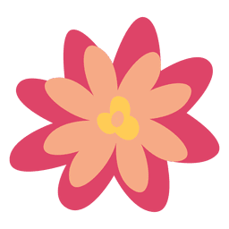 Blumendoodle Illustration einfach PNG-Design