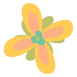 Ilustración de flor amarilla Diseño PNG