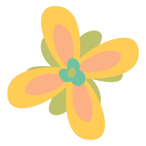 Ilustraci?n de flor amarilla Diseño PNG