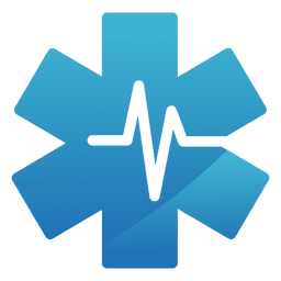 Logotipo médico da estrela do Heartbeat Transparent PNG